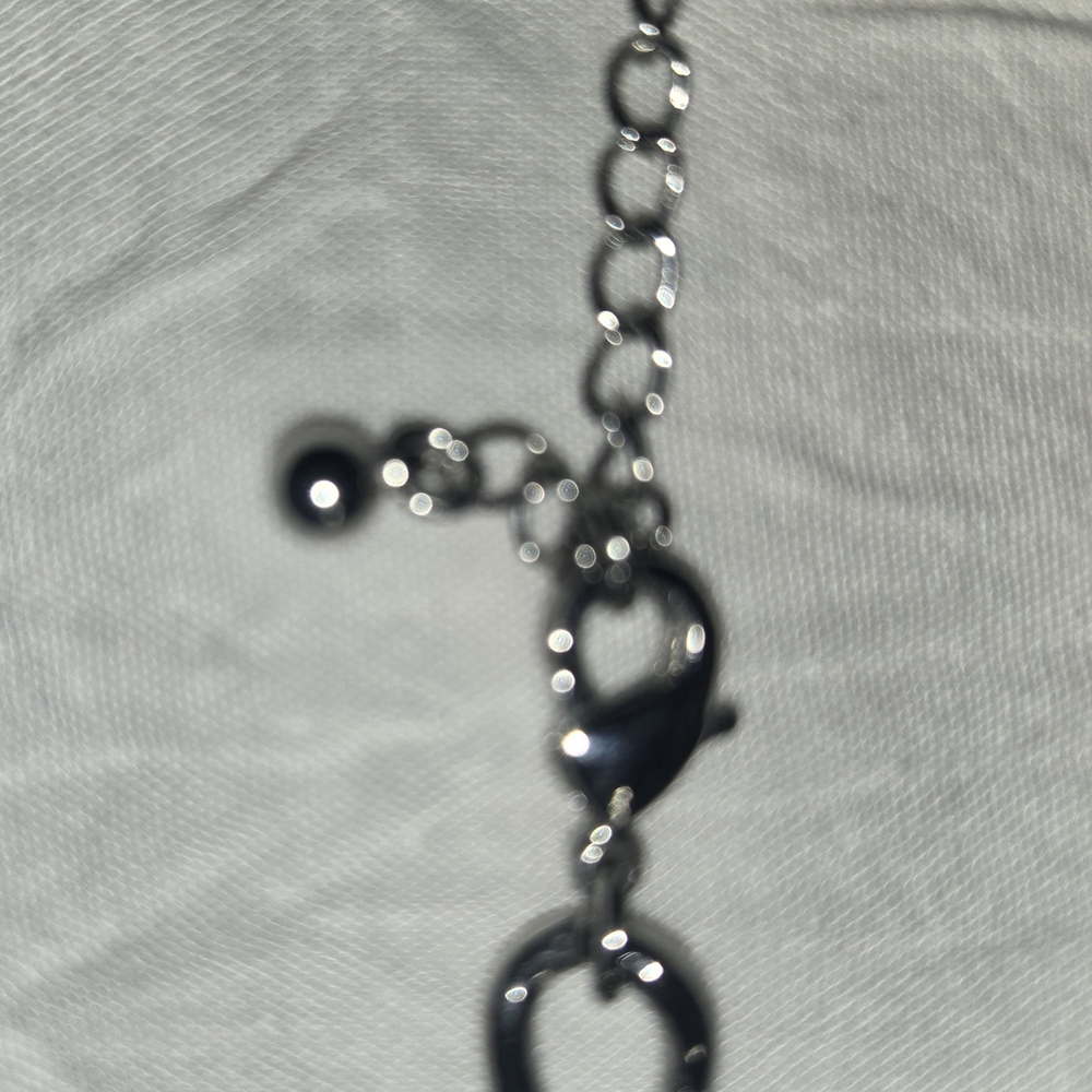 Silver and Purple Floral Statement Necklace - Picture 5 of 5